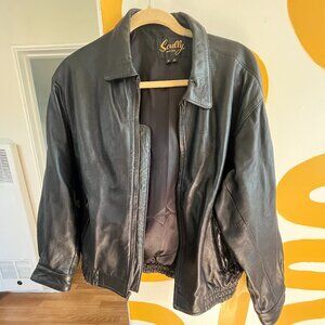 Men's Black Scully Leather Jacket